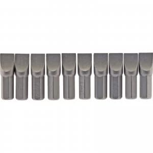 Draper Slotted Screwdriver Bit 8mm 25mm Pack of 10