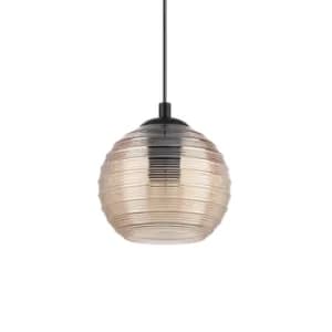 Riga Indoor Dome Ceiling Pendant Lamp 1 Light Amber, E27