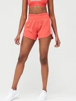 Adidas 3 Stripe Woven Gym Short - Red