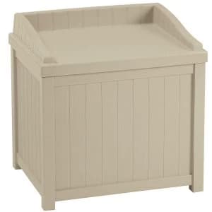 Suncast 83L Storage Seat - Taupe