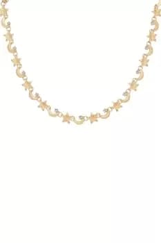 Gold Delicate 'Star & Moon' Necklace