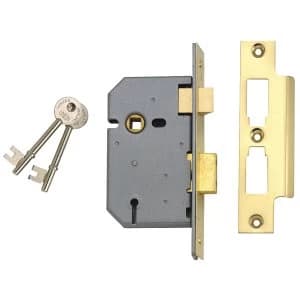 Union 2277 3 Lever Mortice Sashlock Satin Chrome 77.5mm 3" Box
