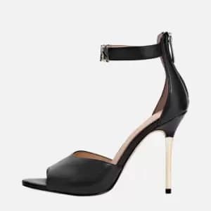 Guess Womens Monita Logo Leather Heeled Sandals - UK 4