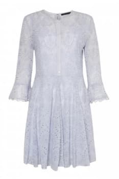 French Connection Derna Drape Fluted Dress Blue