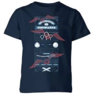 Harry Potter Quidditch At Hogwarts Kids T-Shirt - Navy - 11-12 Years