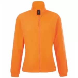 SOLS Womens/Ladies North Full Zip Fleece Jacket (M) (Neon Orange)
