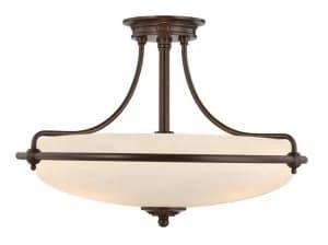 4 Light Semi Flush Ceiling Light Palladian Bronze, E27