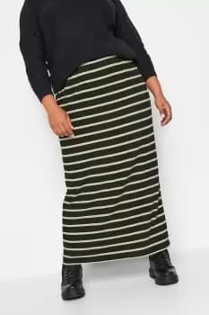 Stripe Ribbed Maxi Skirt