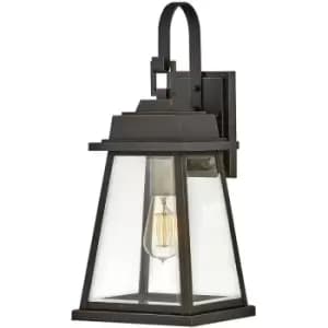 Elstead Lighting - Elstead Hinkley Bainbridge Outdoor Wall Lantern Oil Rubbed Bronze with Heritage Brass Accents, IP44