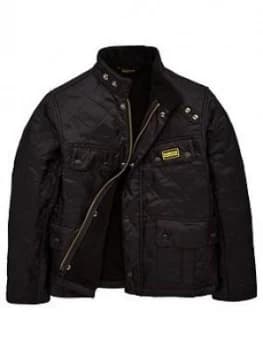 Barbour International Boys Ariel Polarquilt Jacket - Black, Size Age: 14-15 Years