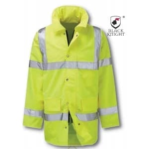 Black Knight Large Geraint 3/4 High Visibility Jacket - Yellow