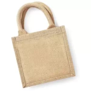 Westford Mill Jute Mini Gift Bag (6 Litres) (Pack Of 2) (One Size) (Natural) - Natural