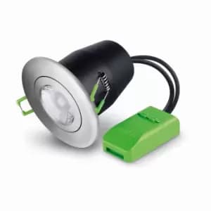 JCC Fireguard NG Mains Twist and Lock Unlamped Downlight Tilt IP20 Brushed Nickel - JC010023-BN