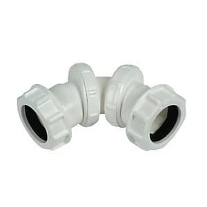 FloPlast WC15 40mm Unicom Compression Waste 0 Deg - 90 Deg Adjustable Bend