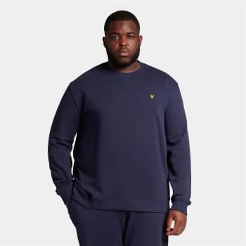 Mens Crew Neck Sweatshirt - Navy - Plus - XXXL