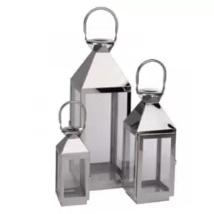 Smart Garden Stockholm Stainless Steel Lantern - Set of 3