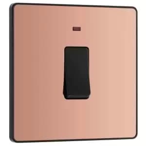 BG Evolve Polished Copper 20A Double Pole Switch with Power LED Indicator