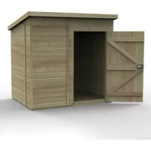 7' x 5' Forest Timberdale 25yr Guarantee Tongue & Groove Pressure Treated Windowless Pent Shed (2.24m x 1.7m) - Natural Timber