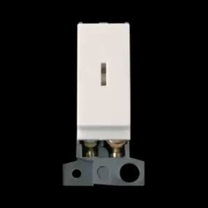 Click Scolmore MiniGrid 13A Resistive Key Switch Module Double-Pole White - MD046PW