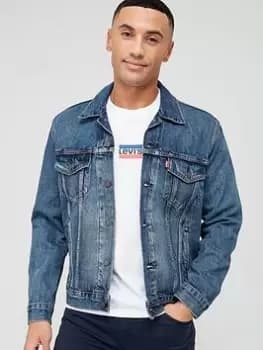Levis Original Denim Trucker Jacket - Dark Wash, Dark Wash, Size XL, Men