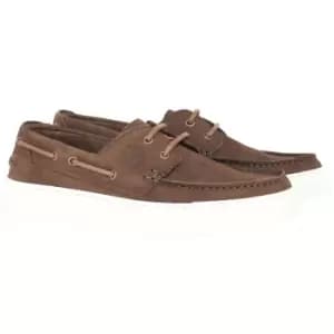 Barbour Mens Bosun Boat Shoes Dark Brown UK 10