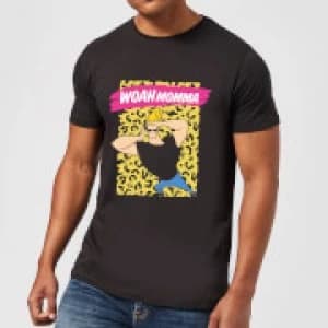 Johnny Bravo Woah Momma Mens T-Shirt - Black