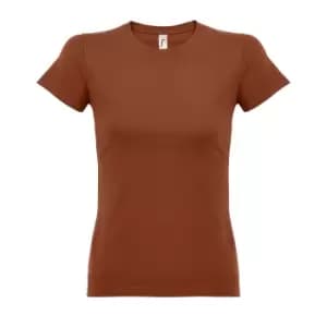 SOLS Womens/Ladies Imperial Heavy Short Sleeve T-Shirt (M) (Terracotta)