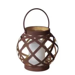Luxform Lighting Swing Solar Metal Rattan Effect Table Light