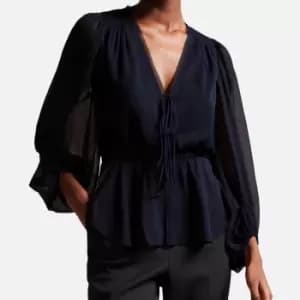 Ted Baker Frasiah Chiffon Blouse - UK 10