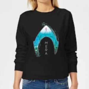 Aquaman Mera Logo Womens Sweatshirt - Black