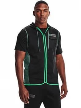 Urban Armor Gear Training AF Storm Hooded Vest - Black/Green, Black/Green, Size L, Men