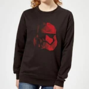Star Wars Jedi Cubist Trooper Helmet Black Womens Sweatshirt - Black