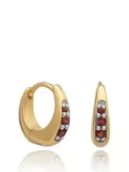 Rachel Jackson London Birthstone Huggie Hoop Earrings