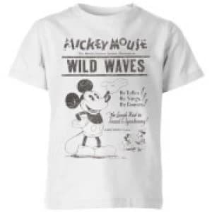 Disney Retro Poster Wild Waves Kids T-Shirt - White - 11-12 Years