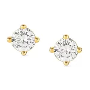 Nomination Sentimental Gold Plated Round CZ Stud Earrings