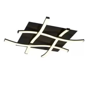 Nur Flush Ceiling 34W LED 2800K, 2600lm, Dimmable Frosted Acrylic, Brown Oxide