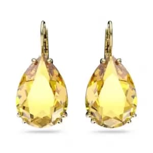 Millenia Pear Cut Crystal Yellow Gold-tone Plated Earrings 5619495