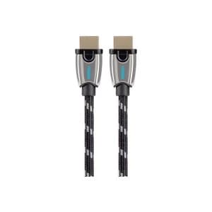 Maplin Pro HDMI A Male to HDMI A Male Cable Braided Gold Connect Shielded 0.75m