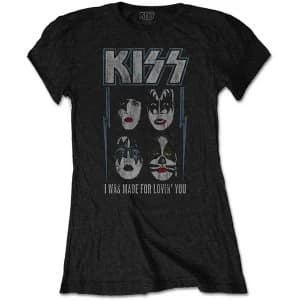 KISS - Made For Lovin' You Womens Large T-Shirt - Black