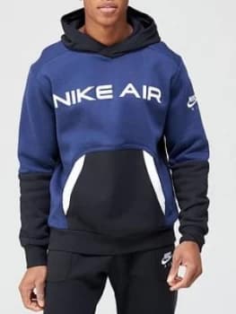 Nike Air Contrast Block Pullover Hoodie - Navy