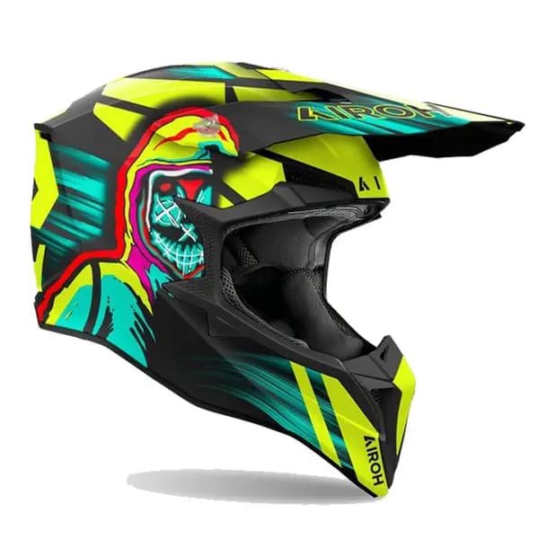 Airoh Wraaap Cyber Yellow Matt Offroad Helmet Size 2XL