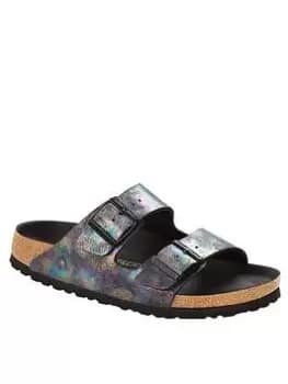 Birkenstock Arizona Iridescent Flat Sandals - Black