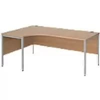 Dams International Left Hand Ergonomic Desk MB18ELSB 1,800 x 1,200 x 725 mm