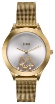 STORM Cassie Gold Gold Mesh Bracelet Silver Dial 47471/ Watch