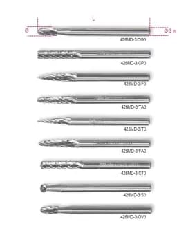 Beta Tools 426MD-3/CP3 Mini Rotary Cutter (Hard Metal) 004260332
