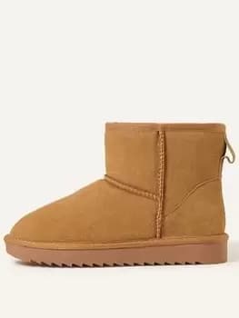 Accessorize Mid Suede Boot, Brown, Size 37, Women