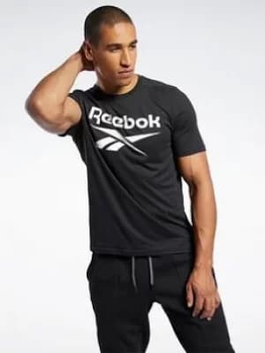 Reebok Workout Ready Supremium Graphic Tee, Black, Size 2XL, Men