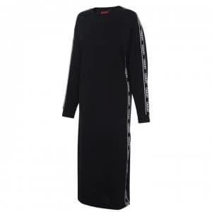 Hugo Boss Nuery Tape Logo Dress Black Size L Women