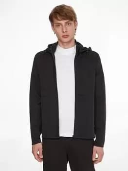 Calvin Klein Repreve Hybrid Hooded Jacket - Black Size M Men
