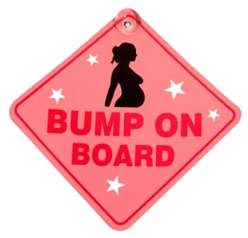 Suction Cup Diamond Window Sign - Pink - Bump On Board- CASTLE PROMOTIONS- DH39